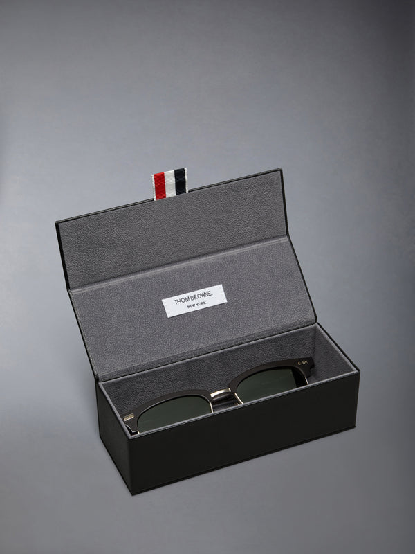 ACETATE AND TITANIUM RECTANGULAR SUNGLASSES - image 4