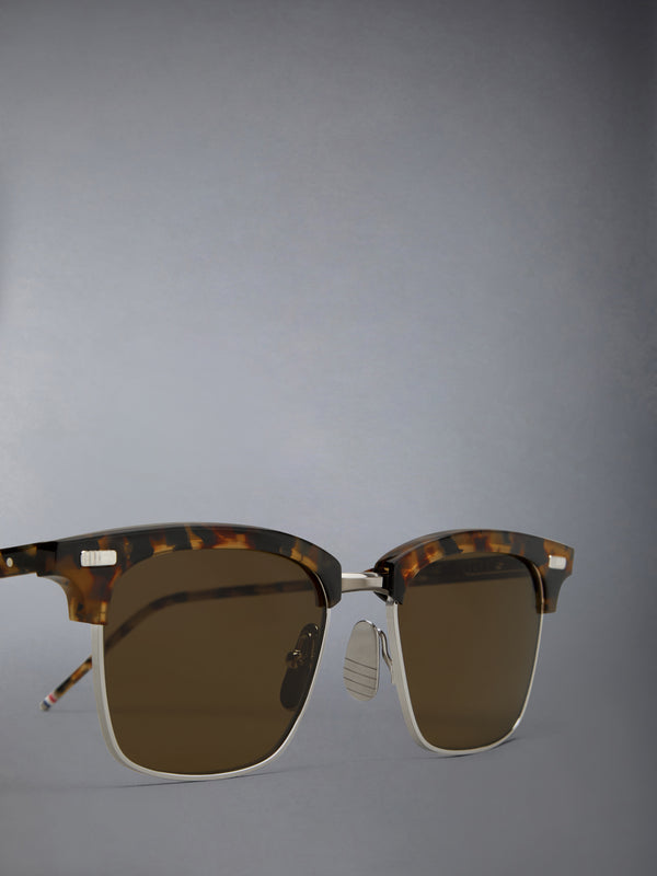 ACETATE AND TITANIUM RECTANGULAR SUNGLASSES - image 3
