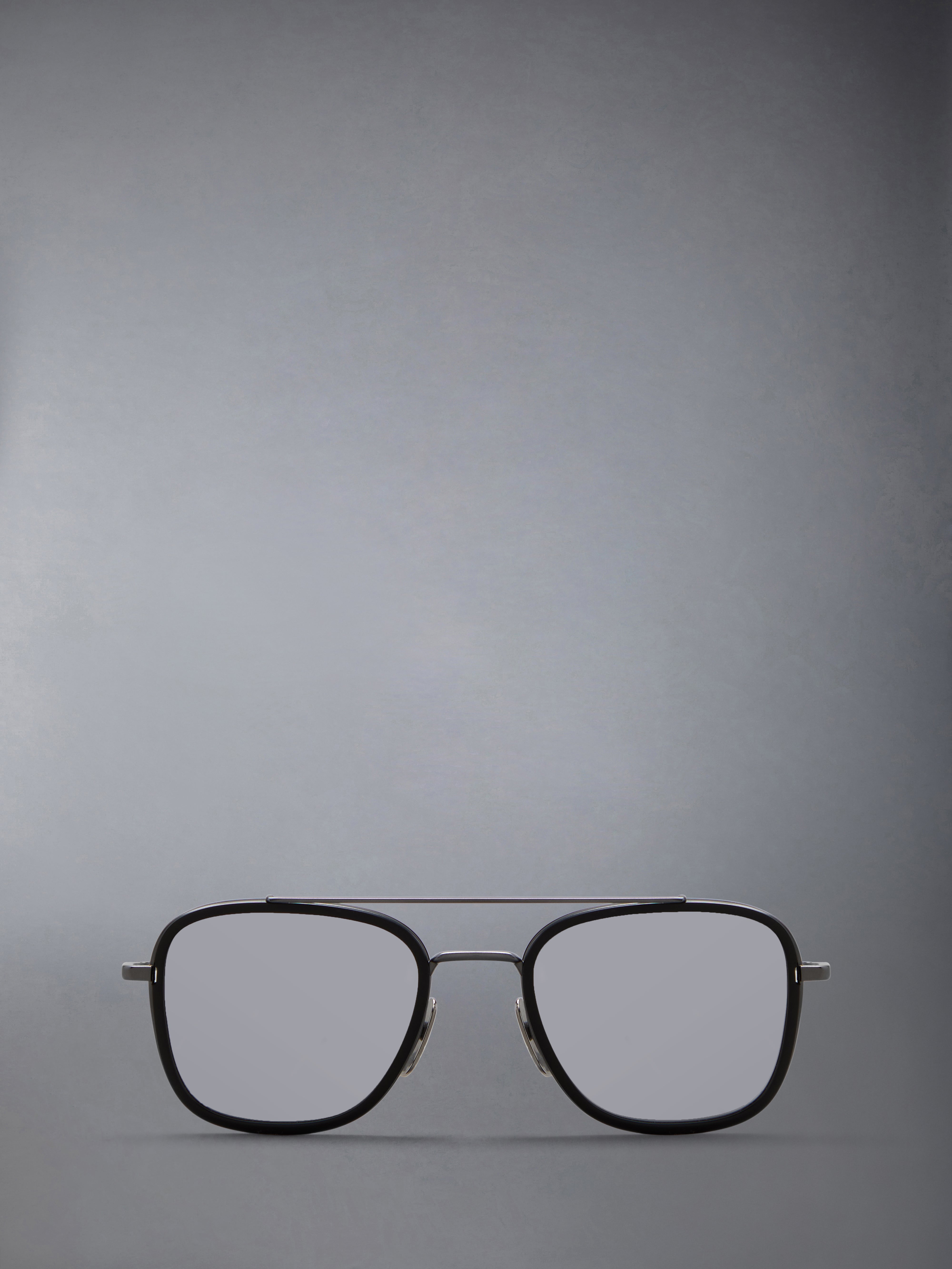 Acetate And Titanium Rectangular Aviator Sunglasses Thom Browne