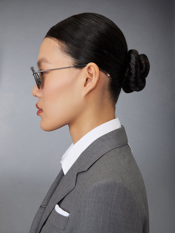 ACETATE AND TITANIUM RECTANGULAR AVIATOR SUNGLASSES - image 4