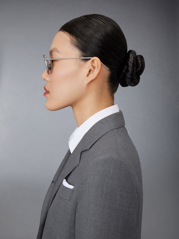 ACETATE AND TITANIUM RECTANGULAR AVIATOR SUNGLASSES - image 4