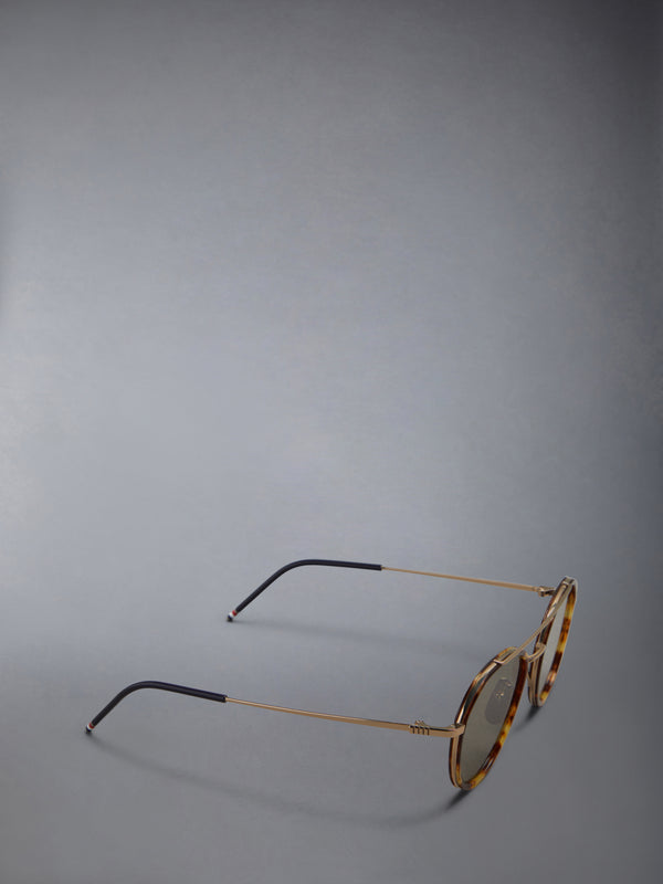 ACETATE AND TITANIUM AVIATOR SUNGLASSES - image 6