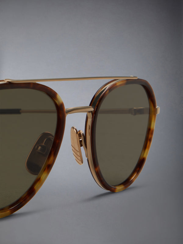 ACETATE AND TITANIUM AVIATOR SUNGLASSES - image 7