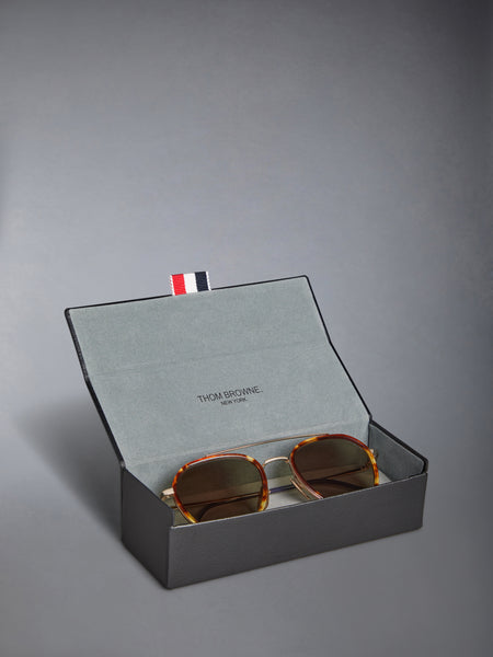 ACETATE AND TITANIUM AVIATOR SUNGLASSES