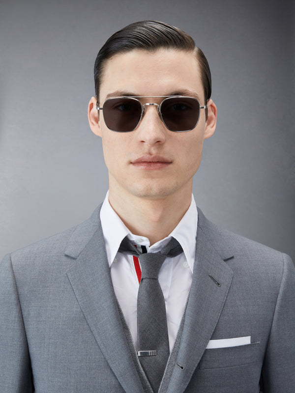 TITANIUM SQUARED AVIATOR SUNGLASSES - image 2