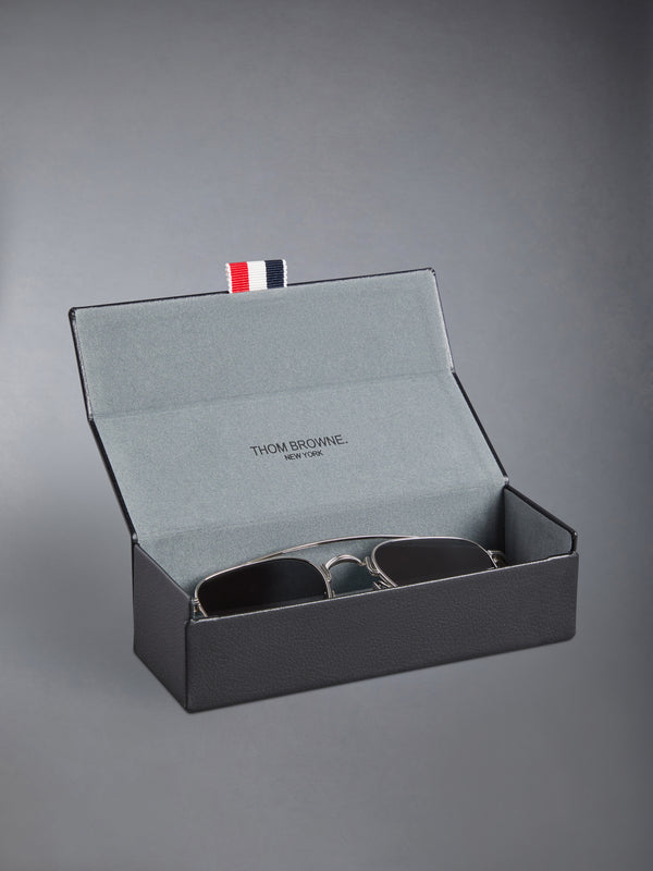 TITANIUM SQUARED AVIATOR SUNGLASSES - image 6