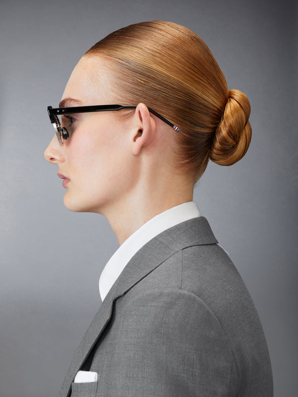 ACETATE AND TITANIUM OVAL SUNGLASSES - image 5