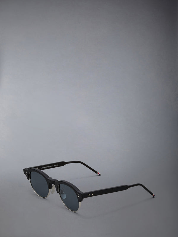 ACETATE AND TITANIUM OVAL SUNGLASSES - image 6