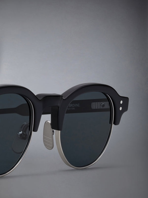 ACETATE AND TITANIUM OVAL SUNGLASSES - image 7