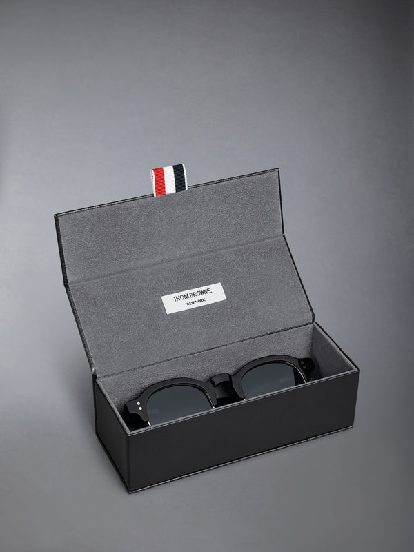 ACETATE AND TITANIUM OVAL SUNGLASSES - image 8