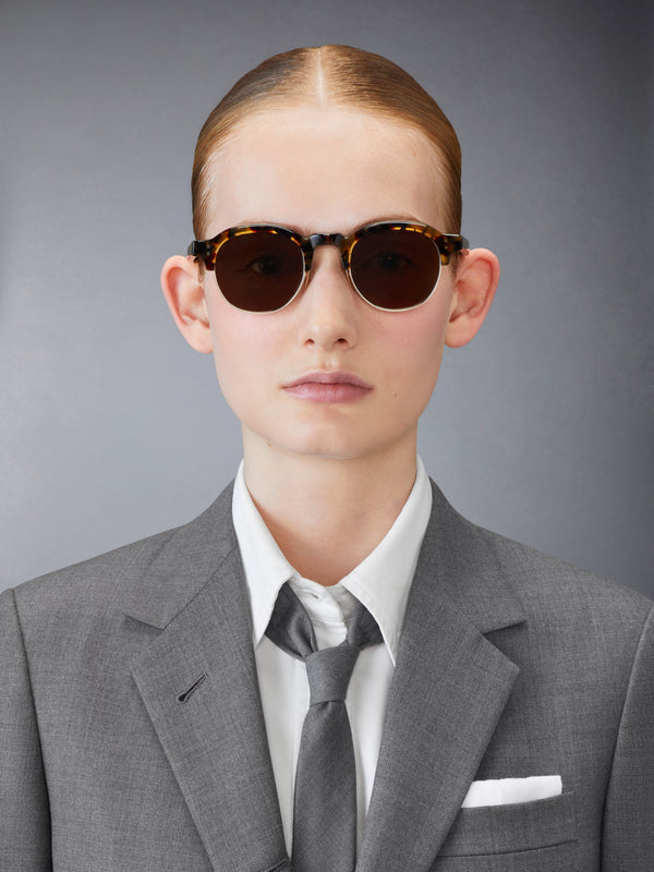 TOKYO TORTOISE AND 12K GOLD ACETATE AND TITANIUM OVAL SUNGLASSES - image 3