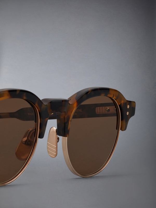 TOKYO TORTOISE AND 12K GOLD ACETATE AND TITANIUM OVAL SUNGLASSES - image 7
