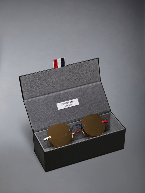 TITANIUM RIMLESS ROUND SUNGLASSES - image 4