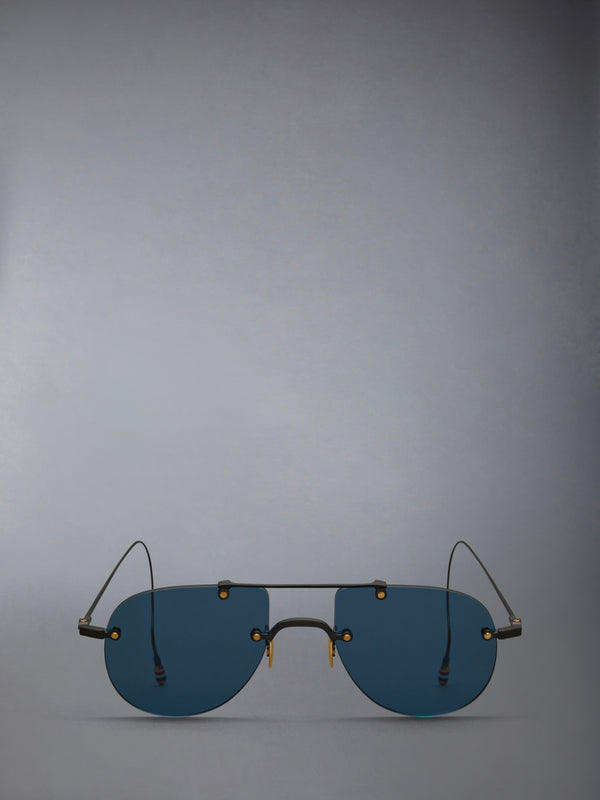 TITANIUM RIMLESS AVIATOR SUNGLASSES - featured image