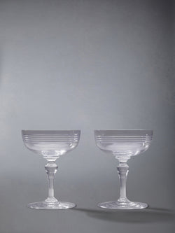 CRYSTAL 4-BAR BACCARAT CHAMPAGNE COUPES
