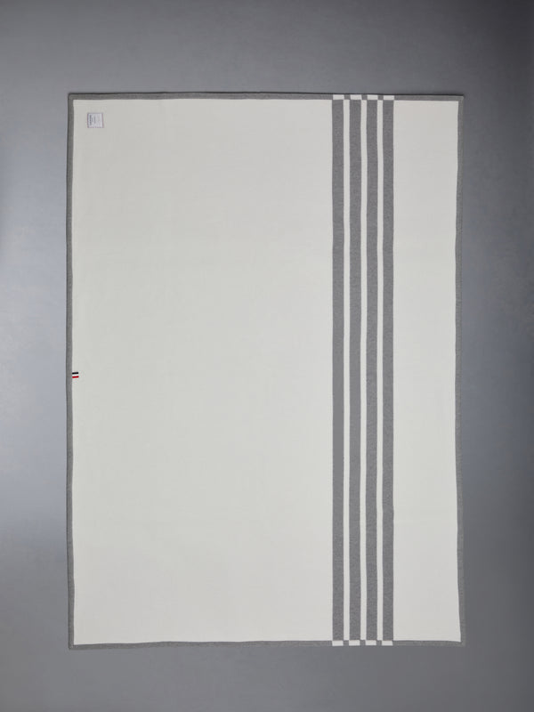 WOOL CASHMERE 4-BAR FRETTE BLANKET - image 6