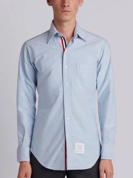 OXFORD SHIRT WITH GROSGRAIN PLACKET LIGHT BLUE