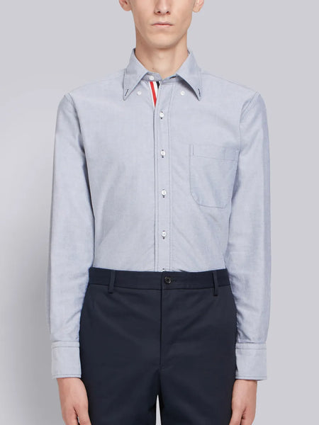 OXFORD SHIRT WITH GROSGRAIN PLACKET NAVY