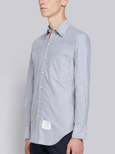OXFORD SHIRT WITH GROSGRAIN PLACKET NAVY