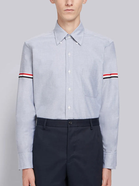 OXFORD SHIRT WITH GROSGRAIN ARMBANDS NAVY