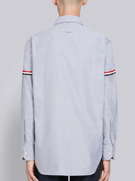 OXFORD SHIRT WITH GROSGRAIN ARMBANDS NAVY