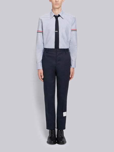 OXFORD SHIRT WITH GROSGRAIN ARMBANDS NAVY