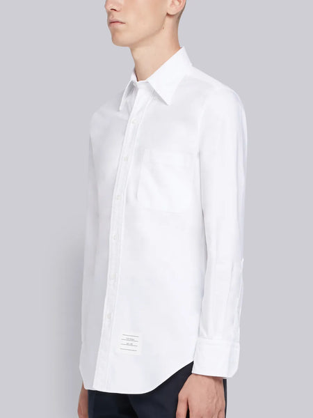 OXFORD SHIRT WITH GROSGRAIN PLACKET WHITE