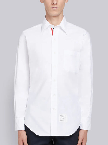 OXFORD SHIRT WITH GROSGRAIN PLACKET WHITE