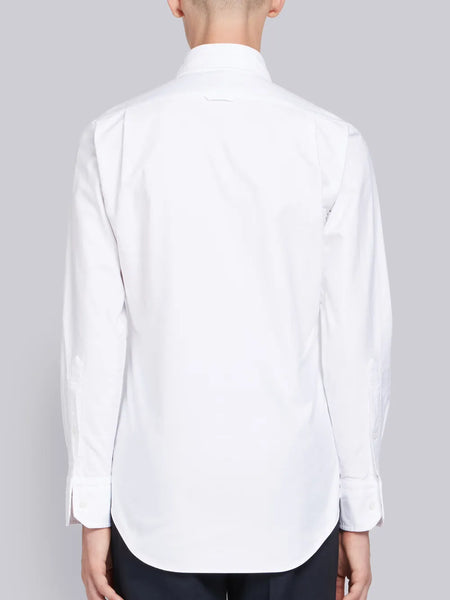 OXFORD SHIRT WITH GROSGRAIN PLACKET WHITE