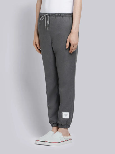 SUPER 120'S SWILL TRACK TROUSER MED GREY
