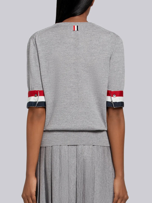 FINE MERINO WOOL RWB GROSGRAIN CUFF TEE - image 3