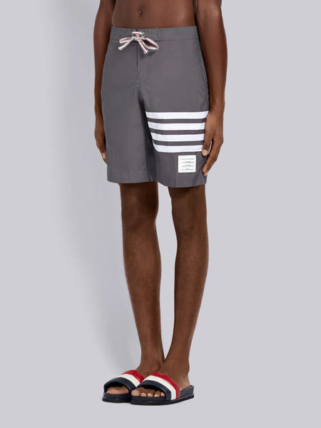 SWIM TECH 4-BAR BOARD SHORTS MED GREY