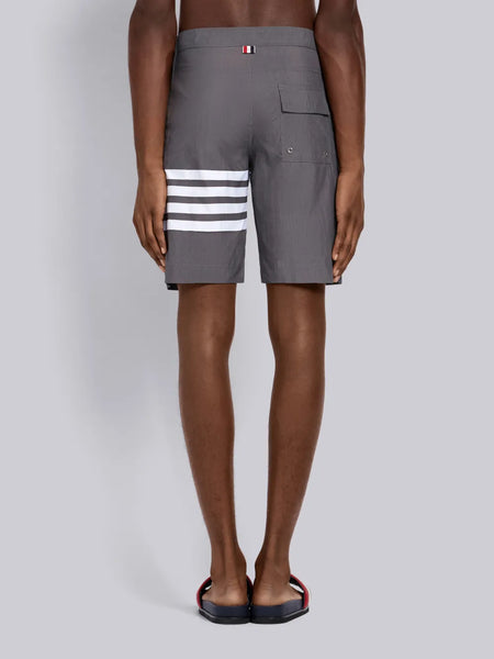 SWIM TECH 4-BAR BOARD SHORTS MED GREY