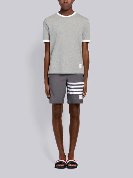 SWIM TECH 4-BAR BOARD SHORTS MED GREY