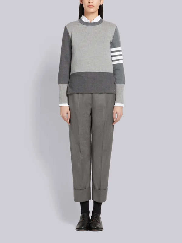 FUNMIX FINE MERINO WOOL MILANO STITCH 4-BAR CLASSIC CREW NECK PULLOVER - image 3