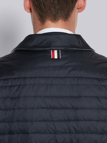 ネイビー ダウンフィル 4BAR シャツジャケット ネイビー