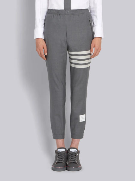 PLAIN WEAVE 4-BAR SWEATPANTS MED GREY