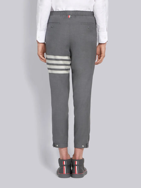 PLAIN WEAVE 4-BAR SWEATPANTS MED GREY