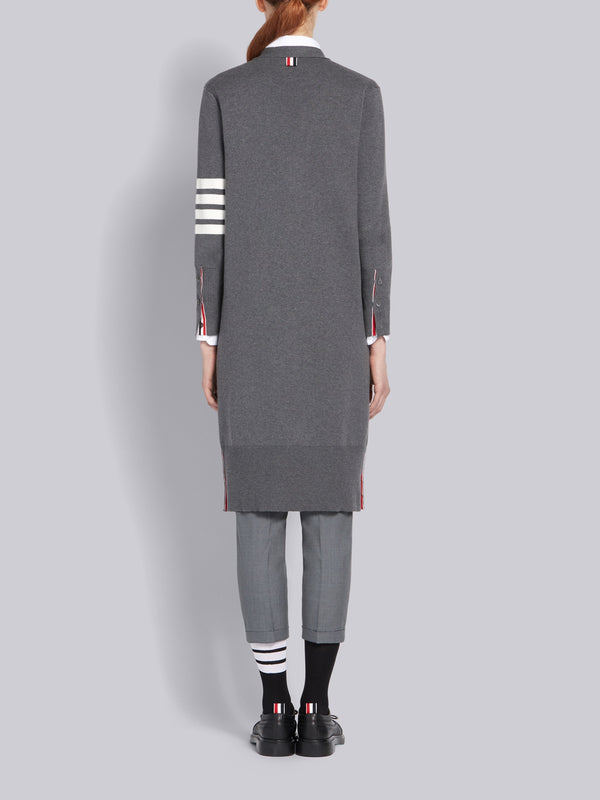 コットンクレープ ミラノステッチ 4BAR ロングカーディガン - image 2