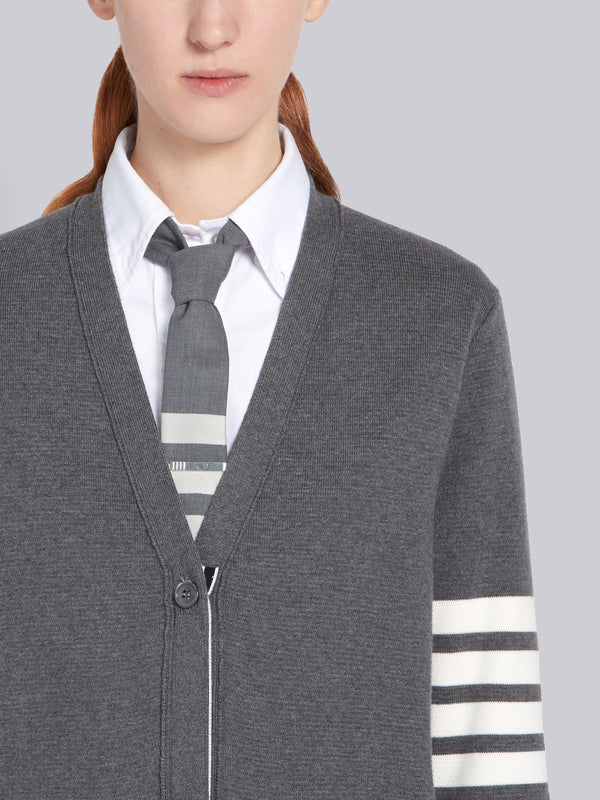 コットンクレープ ミラノステッチ 4BAR ロングカーディガン - image 4