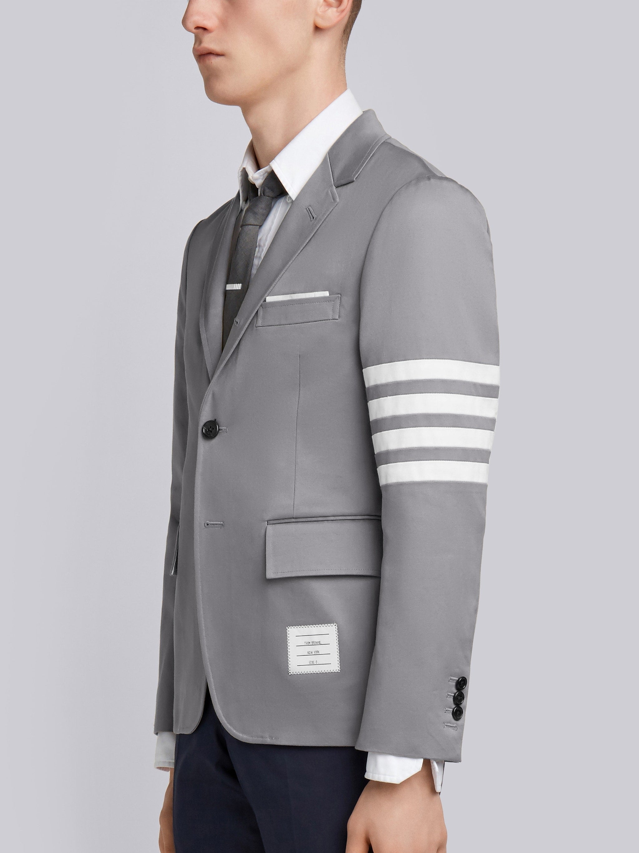 【THOM BROWNE】送料/関税込 4 BAR BLAZER JACKET Classic 4-Bar Sport Jacket in Cotton Twill Thom Browne €792