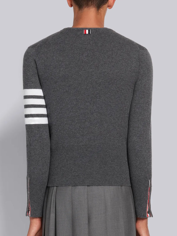 CASHMERE 4-BAR CREW NECK CARDIGAN - image 3