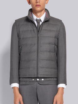 MEDIUM GREY DOWN FILLED SUPER 120S TWILL SKI VEST