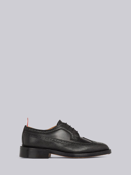 BLACK PEBBLED CALFSKIN MIX LONGWING BROGUE BLACK