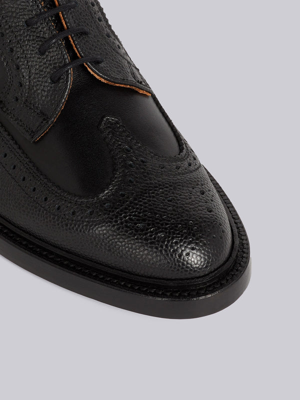 BLACK PEBBLED CALFSKIN MIX LONGWING BROGUE - image 5