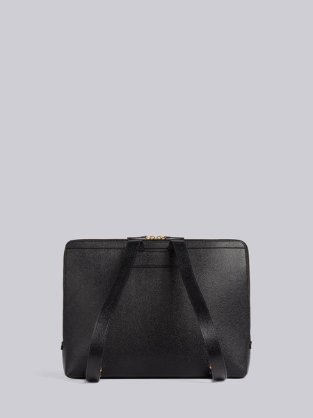 PEBBLE GRAIN LEATHER DOCUMENT HOLDER DARK GREY