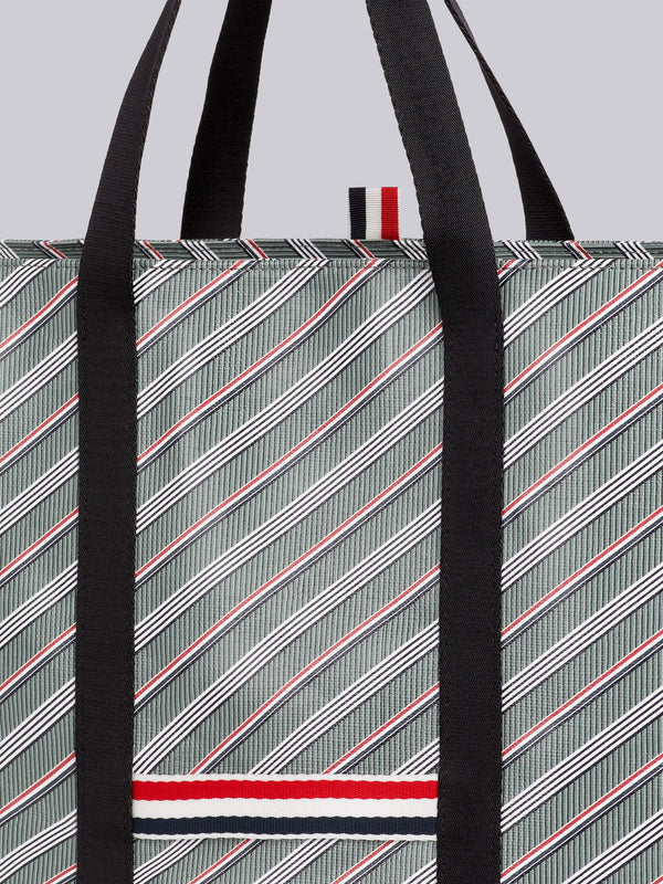 STRIPED LEATHER-TRIM TOTE BAG - image 5