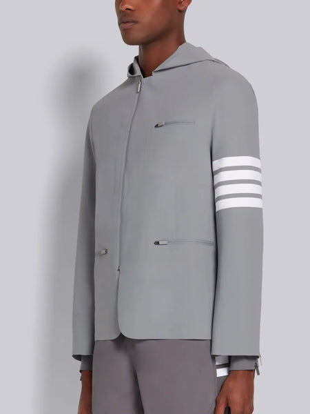 TOKIO 4-BAR COMPRESSION HOODED SPORTCOAT LT GREY