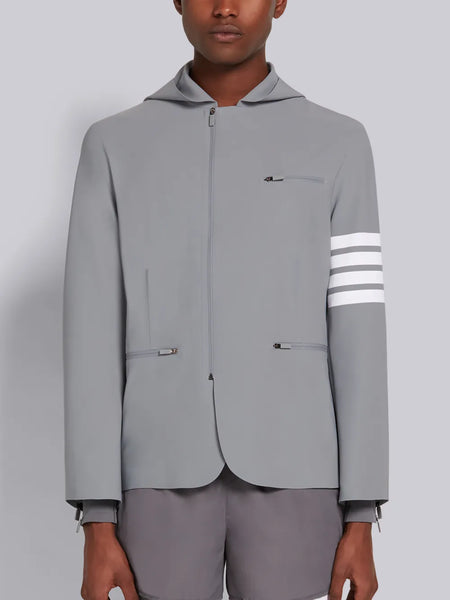 TOKIO 4-BAR COMPRESSION HOODED SPORTCOAT LT GREY