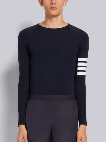 INTERLOCK 4-BAR COMPRESSION LONG SLEEVE TEE NAVY